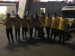 Nos U15-U13 porte-drapeaux lors du match FC NANTES / METZ