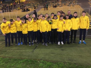 Nos U15-U13 porte-drapeaux lors du match FC NANTES / METZ