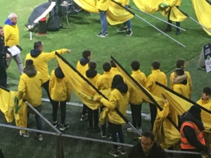 Nos U15-U13 porte-drapeaux lors du match FC NANTES / METZ