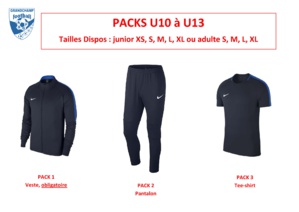 Dotation U10 à U13 saison 2020/2021 Dotation U10 à U13 saison 2020/2021