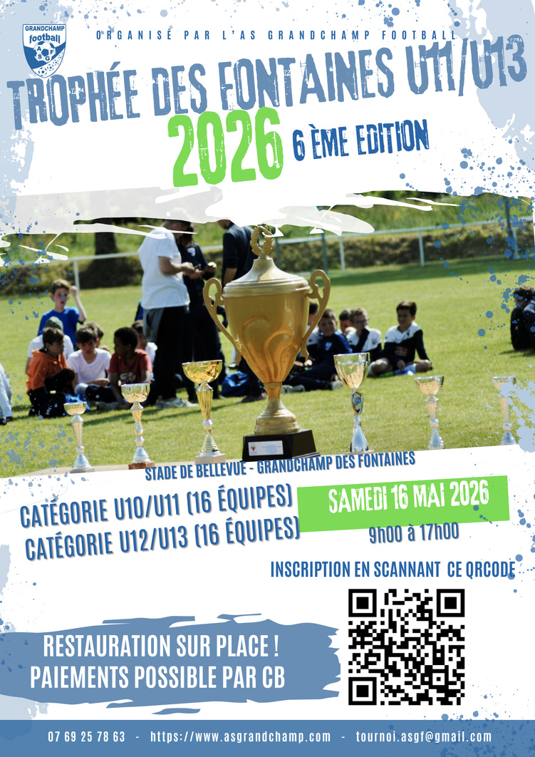 Trophée des Fontaines U11 & U13 - 6e édition Trophée des Fontaines U11 & U13 - 6e édition