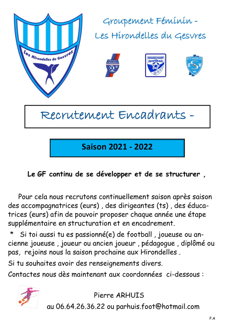Recrutement encadrants