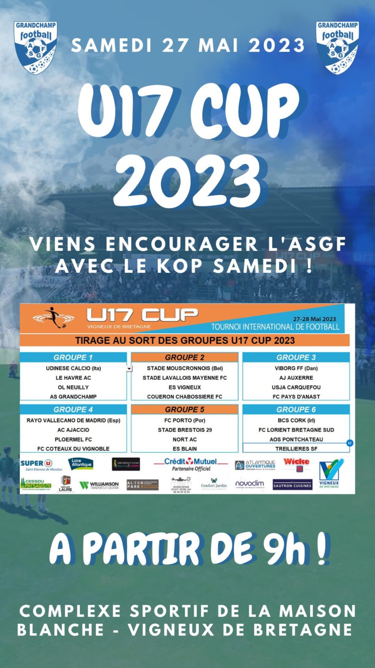 U17 CUP - VENEZ ENCOURAGER L'ASGF AVEC LE KOP !