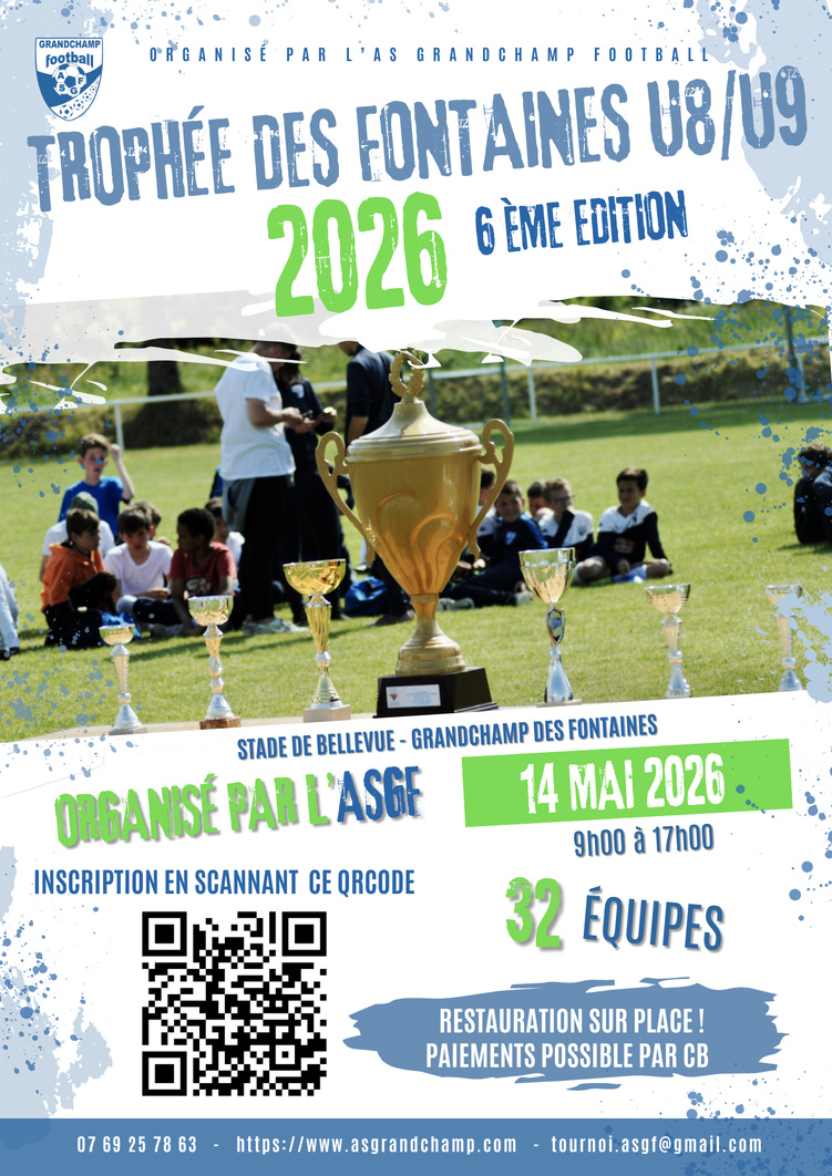 TROPHEE DES FONTAINES 2026 U8/U9 TROPHEE DES FONTAINES 2026 U8/U9