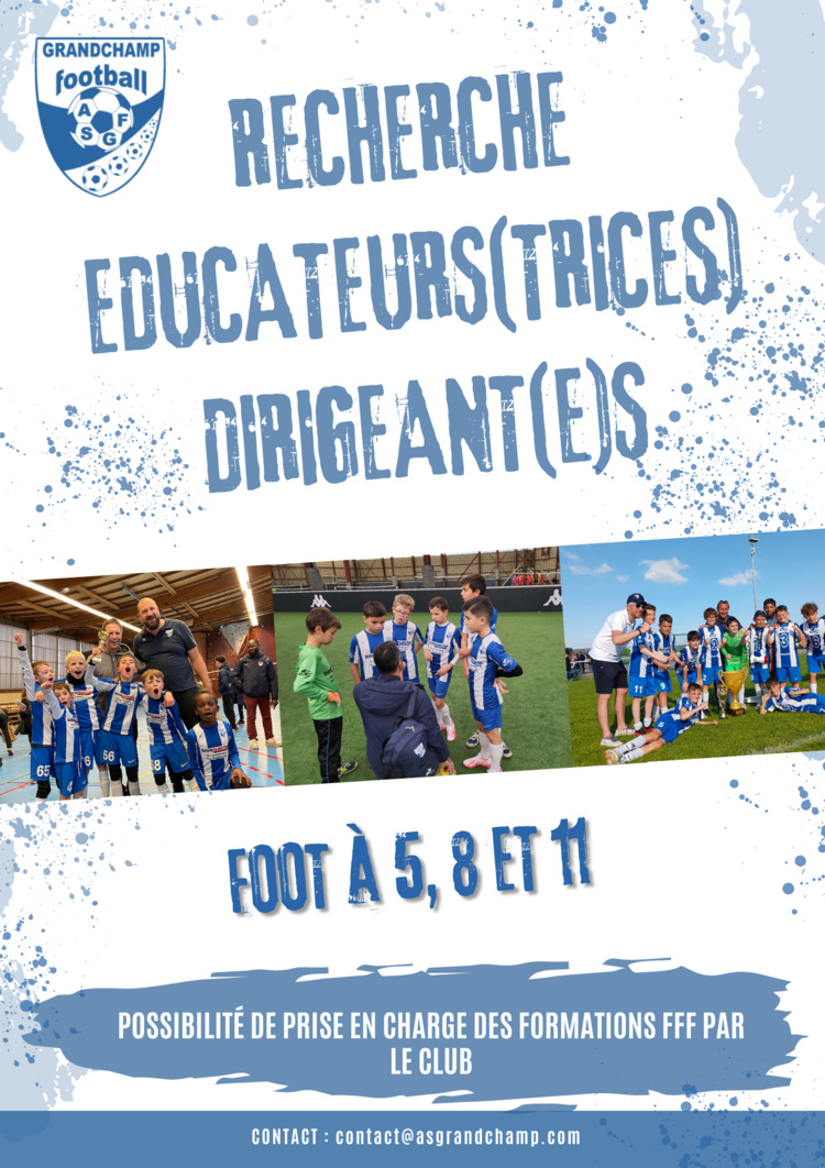 RECHERCHE EDUCATURS ET DIRIGEANTS SAISON 2025/2026 RECHERCHE EDUCATURS ET DIRIGEANTS SAISON 2025/2026