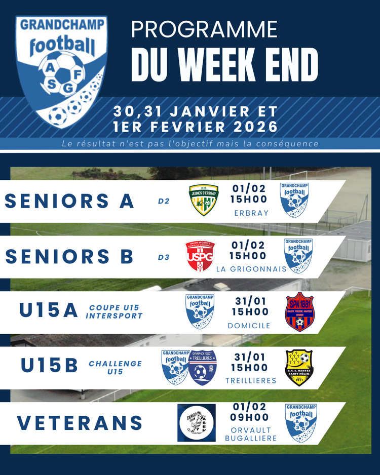 AGENDA DU WEEKEND 30,31 JANVIER ET 1ER FEVRIER 2026 AGENDA DU WEEKEND 30,31 JANVIER ET 1ER FEVRIER 2026