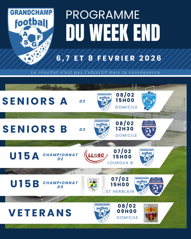 AGENDA DU WEEKEND 6,7 ET 8 FEVRIER 2026 AGENDA DU WEEKEND 6,7 ET 8 FEVRIER 2026