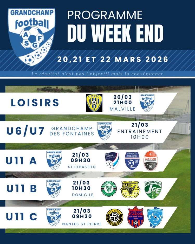 AGENDA DU WEEKEND 20,21 ET 22 MARS 2026 AGENDA DU WEEKEND 20,21 ET 22 MARS 2026