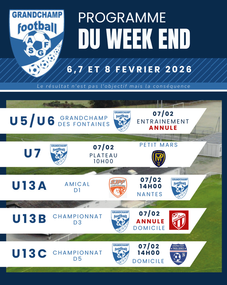 AGENDA DU WEEKEND 6,7 ET 8 FEVRIER 2026 AGENDA DU WEEKEND 6,7 ET 8 FEVRIER 2026