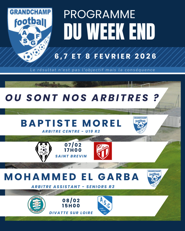 AGENDA DU WEEKEND 6,7 ET 8 FEVRIER 2026 AGENDA DU WEEKEND 6,7 ET 8 FEVRIER 2026