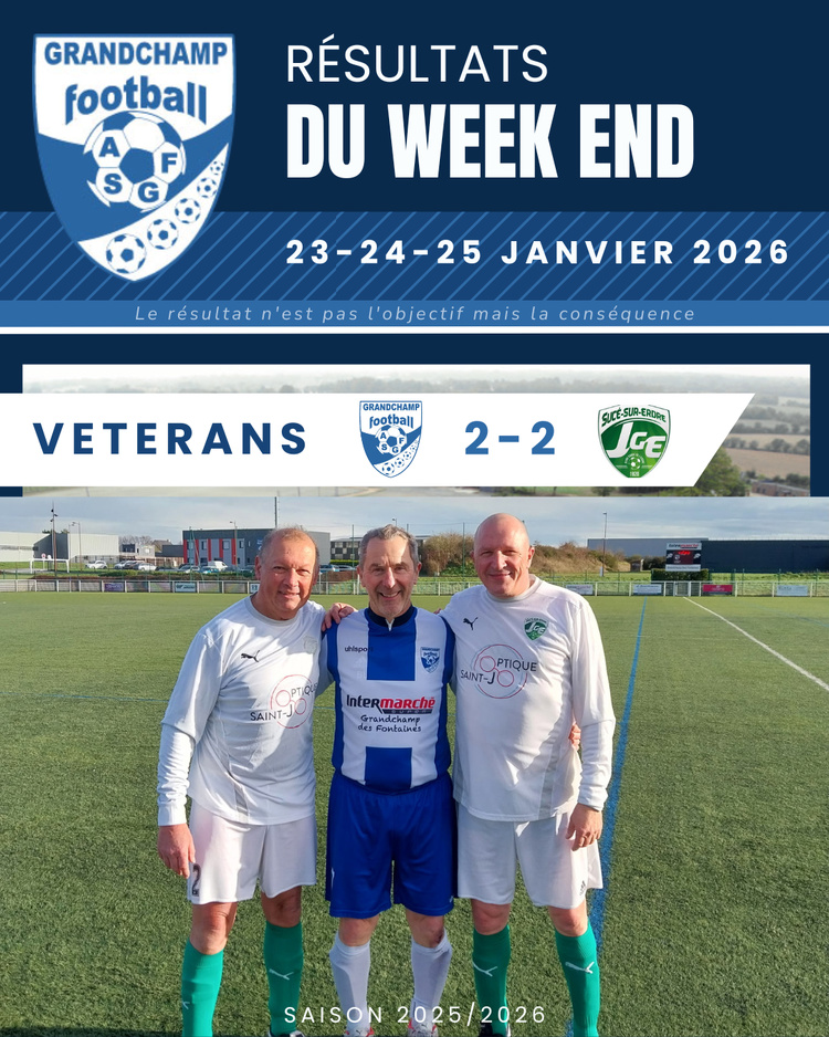 RESULTATS DU WEEKEND - 23/24/25 JANVIER 2026 RESULTATS DU WEEKEND - 23/24/25 JANVIER 2026