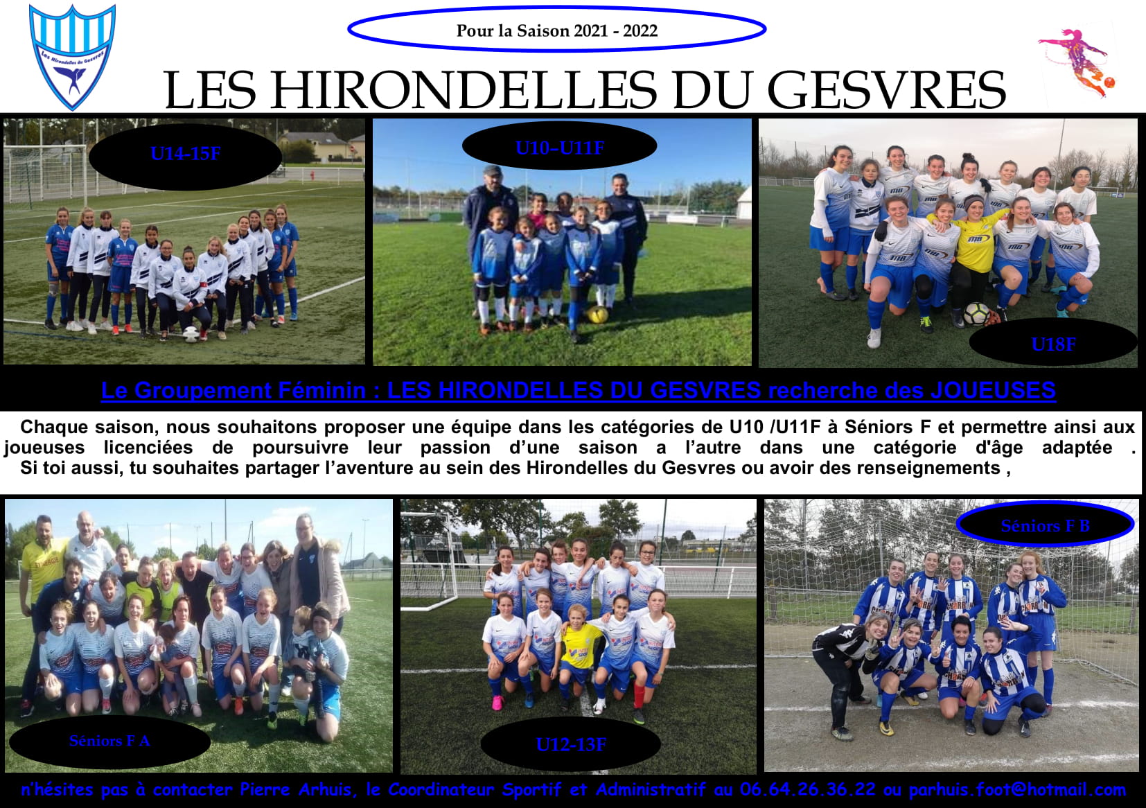 Le GF recherche des joueuses pour la saison 2021/2022