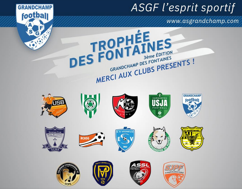TROPHEE DES FONTAINES - MERCI AUX CLUBS PRESENTS !