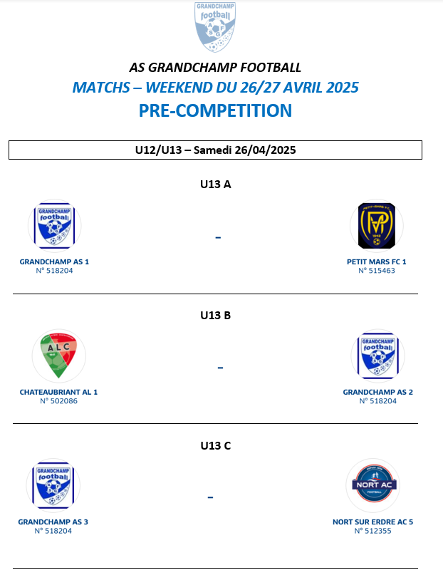 AGENDA DU WEEKEND