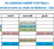 Planning des entrainements - saison 2023-2024