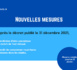 COVID-19 : nouvelles mesures !